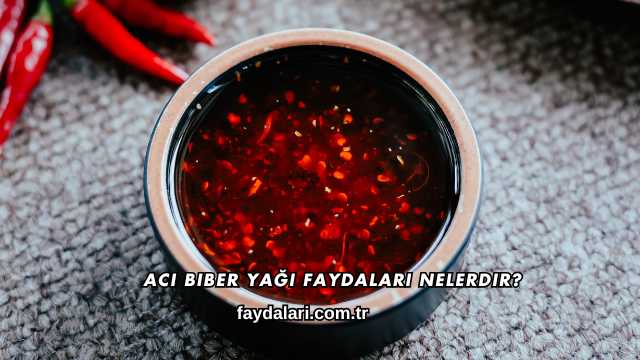 Acı Biber Yağı Faydaları Nelerdir?