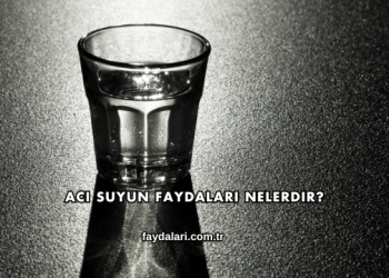 Acı Suyun Faydaları Nelerdir?