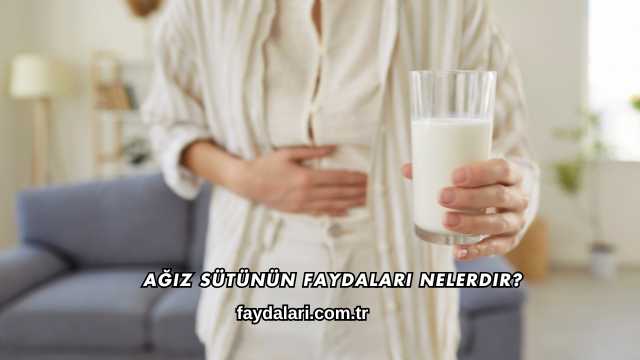 Ağız Sütünün Faydaları Nelerdir?
