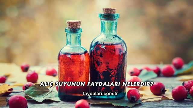 Alıç Suyunun Faydaları Nelerdir?