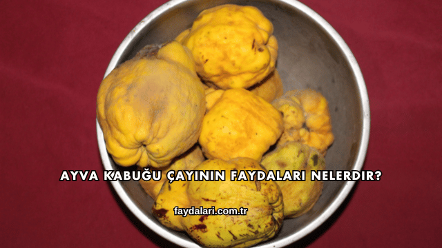 Ayva Kabuğu Çayının Faydaları Nelerdir?