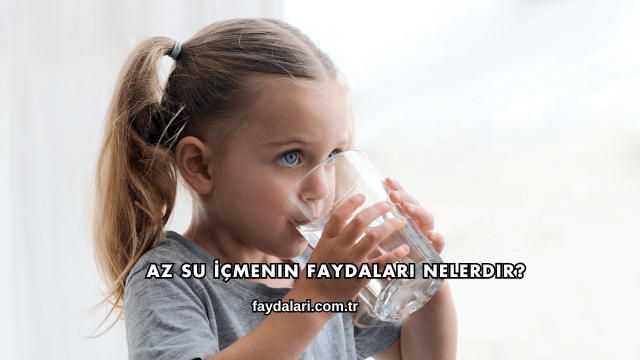 Az Su İçmenin Faydaları Nelerdir?