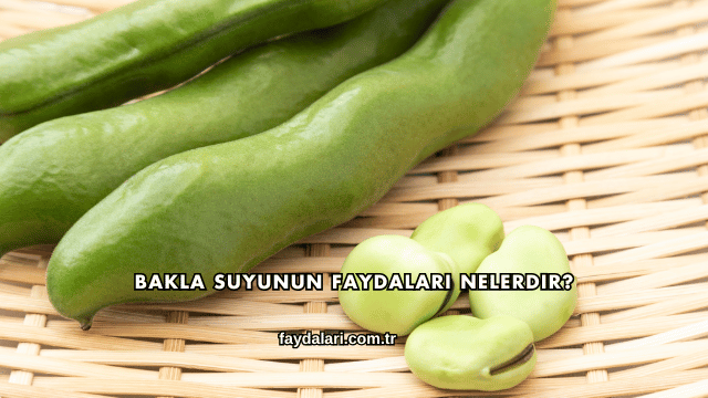 Bakla Suyunun Faydaları Nelerdir?