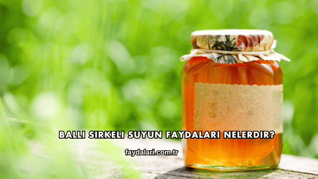 Ballı Sirkeli Suyun Faydaları Nelerdir?