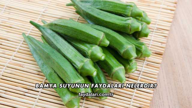 Bamya Suyunun Faydaları Nelerdir?