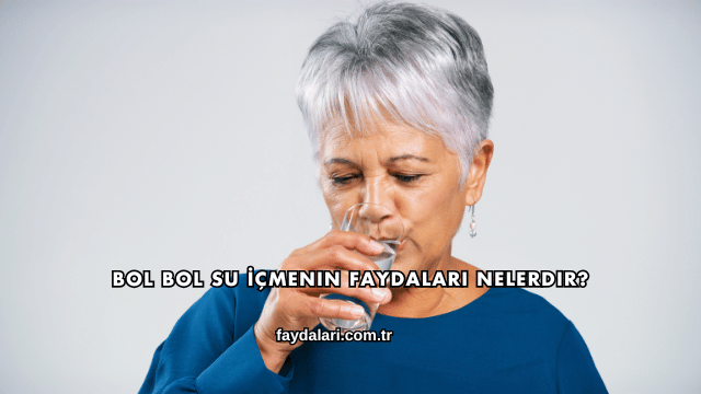 Bol Bol Su İçmenin Faydaları Nelerdir?