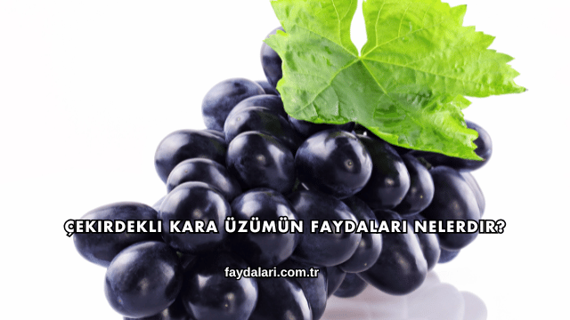 Çekirdekli Kara Üzümün Faydaları Nelerdir?