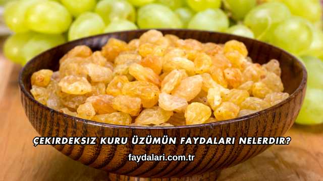 Çekirdeksiz Kuru Üzümün Faydaları Nelerdir?