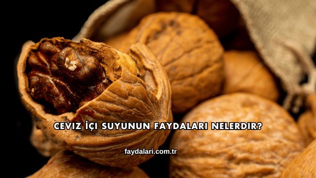 Ceviz İçi Suyunun Faydaları Nelerdir?