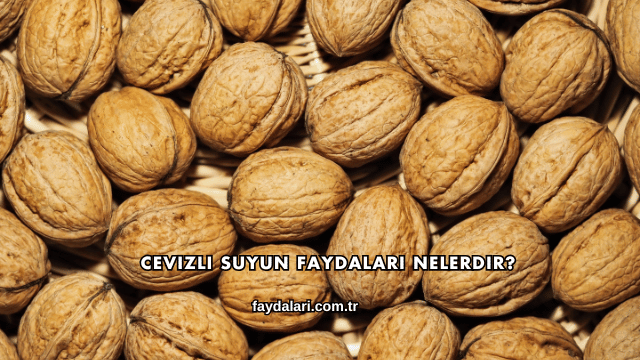 Cevizli Suyun Faydaları Nelerdir?