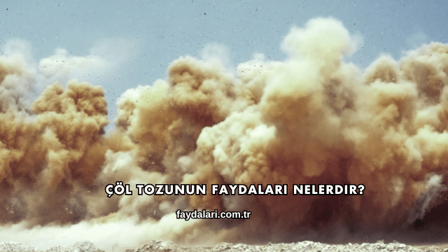 Çöl Tozunun Faydaları Nelerdir?