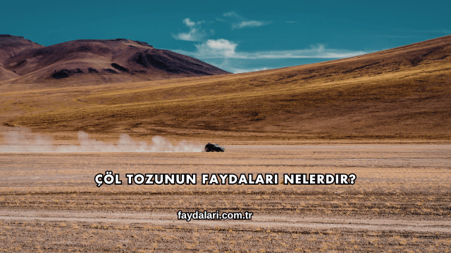 Çöl Tozunun Faydaları Nelerdir?