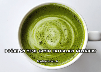 Doğadan Yeşil Çayın Faydaları Nelerdir?