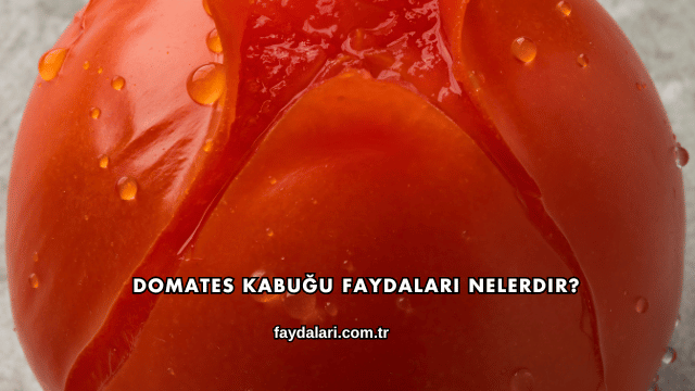 Domates Kabuğu Faydaları Nelerdir?