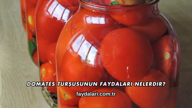 Domates Turşusunun Faydaları Nelerdir?