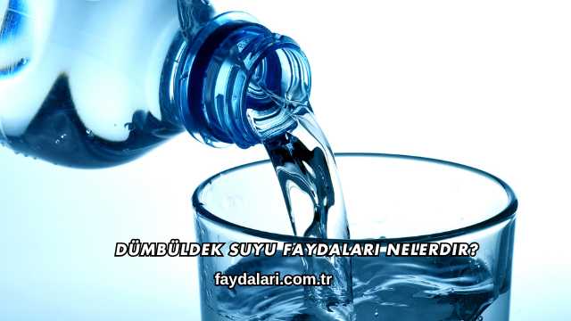 Dümbüldek Suyu Faydaları Nelerdir?