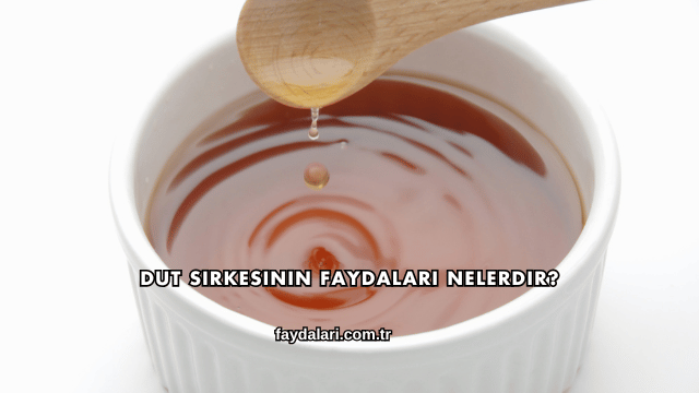 Dut Sirkesinin Faydaları Nelerdir?