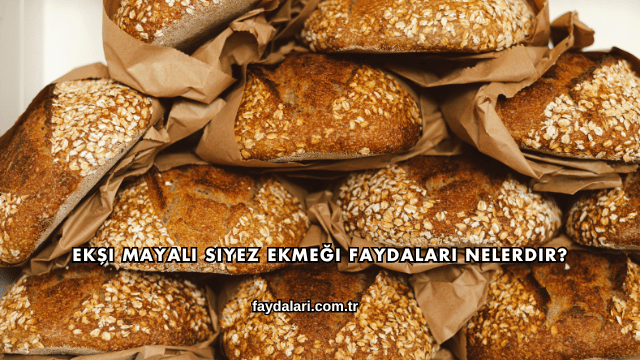 Ekşi Mayalı Siyez Ekmeği Faydaları Nelerdir?
