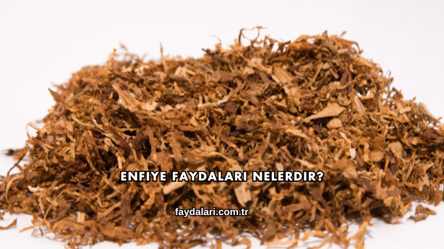 Enfiye Faydaları Nelerdir?