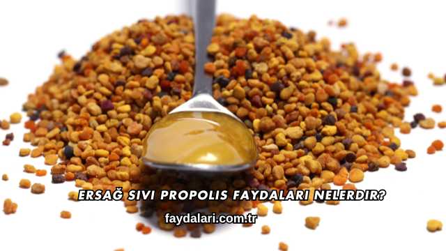 Ersağ Sıvı Propolis Faydaları Nelerdir?