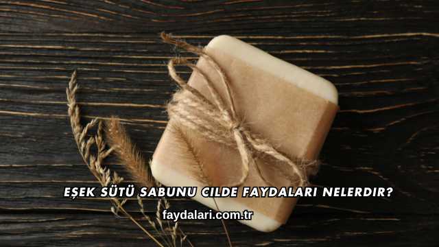 Eşek Sütü Sabunu Cilde Faydaları Nelerdir?