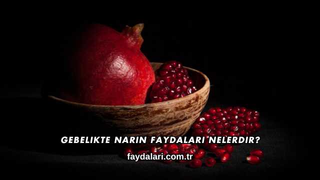 Gebelikte Narın Faydaları Nelerdir?