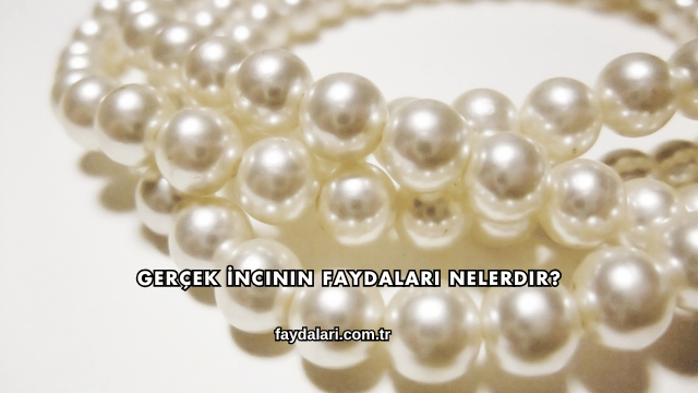 Gerçek İncinin Faydaları Nelerdir?