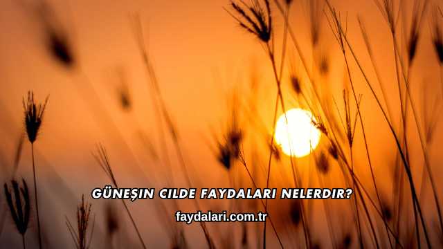 Güneşin Cilde Faydaları Nelerdir?