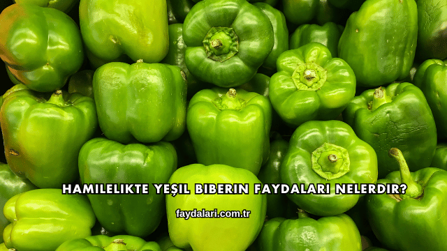 Hamilelikte Yeşil Biberin Faydaları Nelerdir?