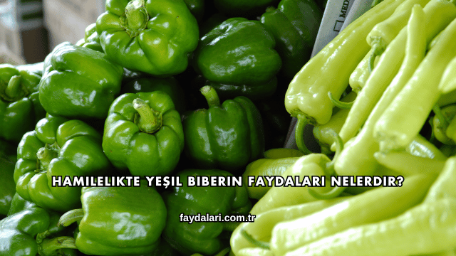 Hamilelikte Yeşil Biberin Faydaları Nelerdir?
