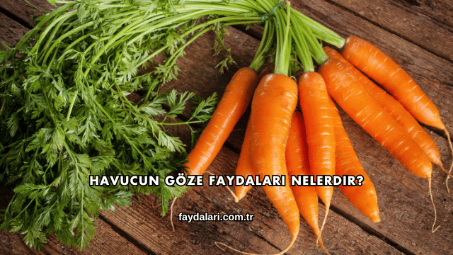 Havucun Göze Faydaları Nelerdir?
