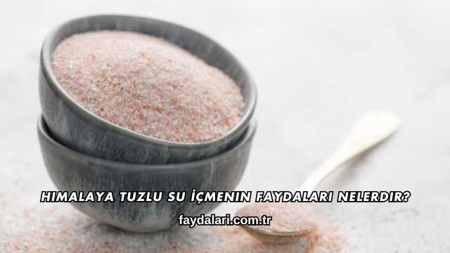 Himalaya Tuzlu Su İçmenin Faydaları Nelerdir?