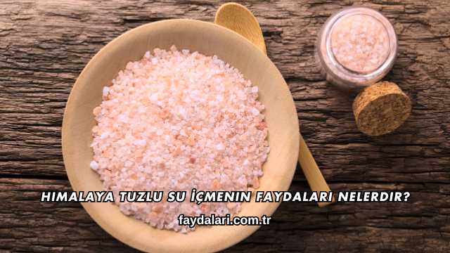 Himalaya Tuzlu Su İçmenin Faydaları Nelerdir?