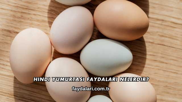 Hindi Yumurtası Faydaları Nelerdir?