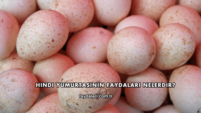 Hindi Yumurtasının Faydaları Nelerdir?