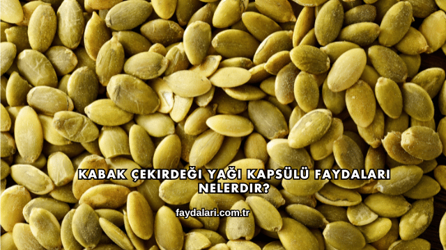 Kabak Çekirdeği Yağı Kapsülü Faydaları Nelerdir?