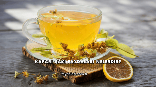 Kapari Çayı Faydaları Nelerdir?