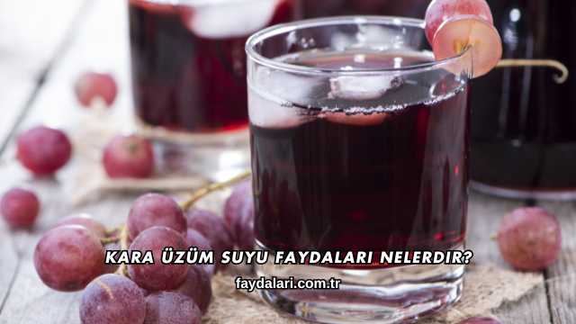 Kara Üzüm Suyu Faydaları Nelerdir?