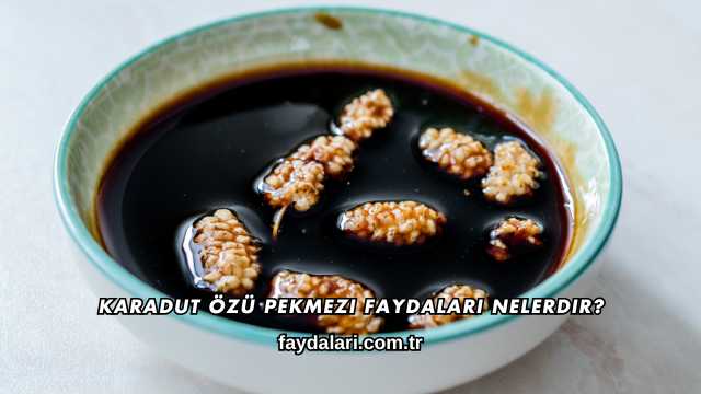 Karadut Özü Pekmezi Faydaları Nelerdir?