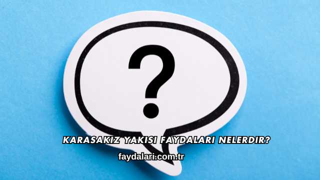 Karasakız Yakısı Faydaları Nelerdir?