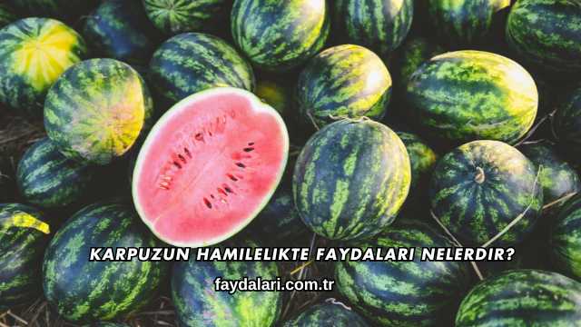 Karpuzun Hamilelikte Faydaları Nelerdir?
