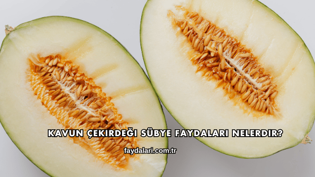 Kavun Çekirdeği Sübye Faydaları Nelerdir?