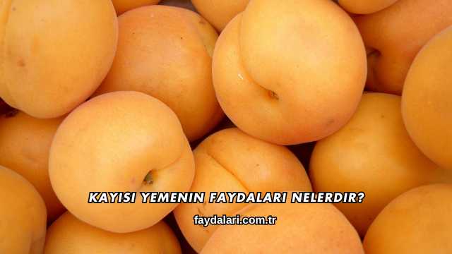 Kayısı Yemenin Faydaları Nelerdir?