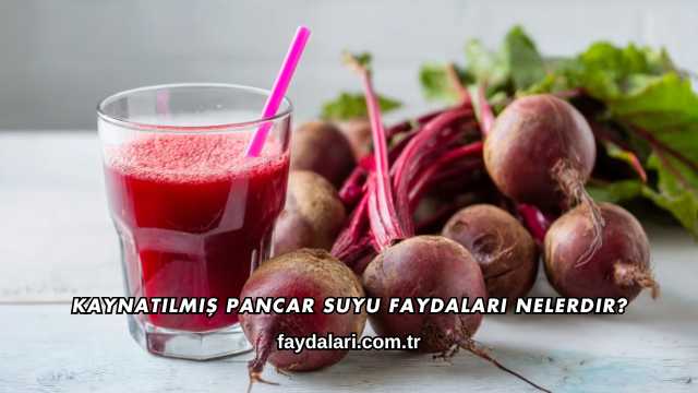 Kaynatılmış Pancar Suyu Faydaları Nelerdir?