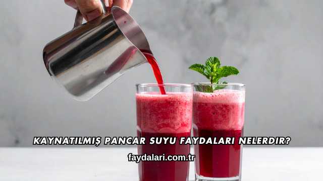Kaynatılmış Pancar Suyu Faydaları Nelerdir?