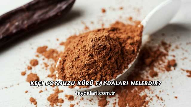 Keçi Boynuzu Kürü Faydaları Nelerdir?
