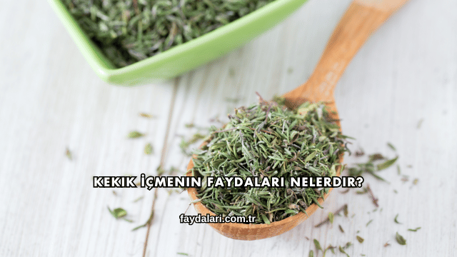 Kekik İçmenin Faydaları Nelerdir?