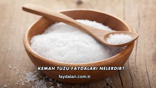 Kemah Tuzu Faydaları Nelerdir?