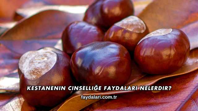 Kestanenin Cinselliğe Faydaları Nelerdir?