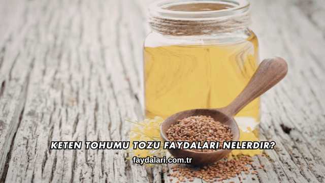 Keten Tohumu Tozu Faydaları Nelerdir?